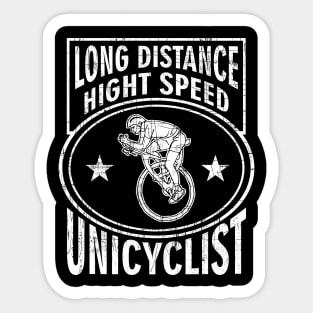 High Speed Hungry Crazy Unicycle Long Distance Biker Sticker